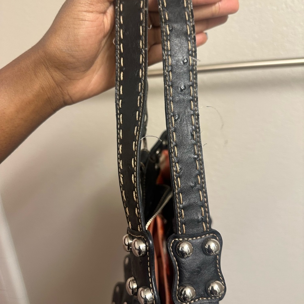 Y2K 2000s Guess Black Studded Shoulder Bag - Picture 12 of 16